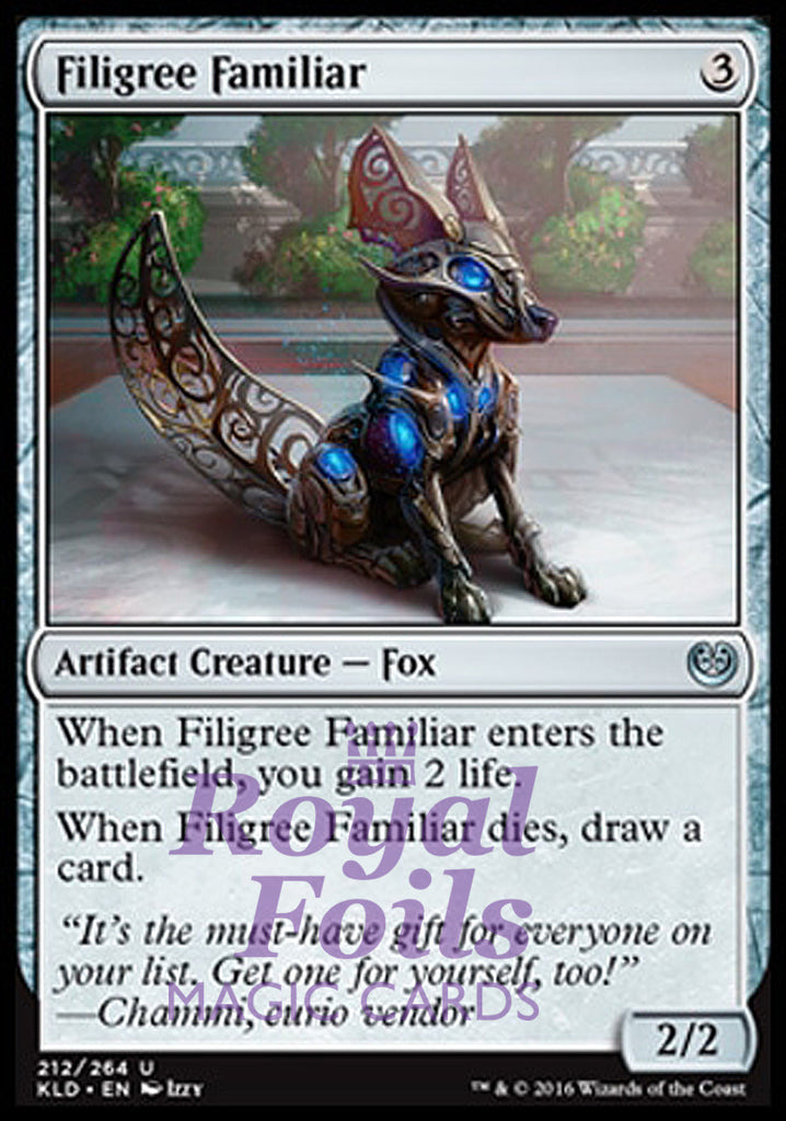 Filigree Familiar 2x FOIL KLD MTG Kaladesh Uncommon MINT artifact Filigree Familiar 2x FOIL KLD MTG Kaladesh Uncommon MINT artifact