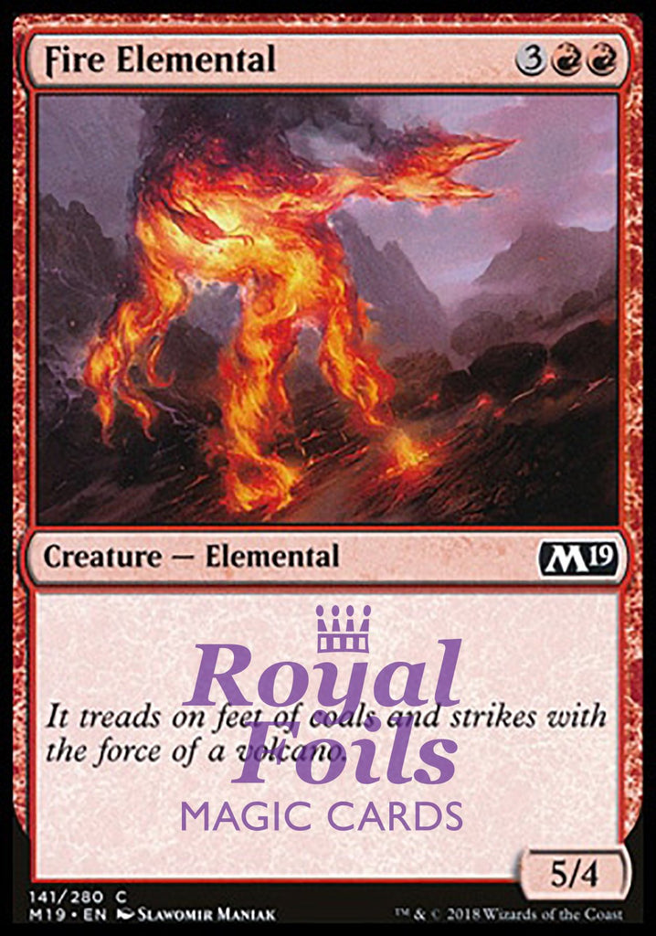 Fire Elemental 4x FOIL M19 MTG Core Set 2019 Common MINT red Fire Elemental 4x FOIL M19 MTG Core Set 2019 Common MINT red
