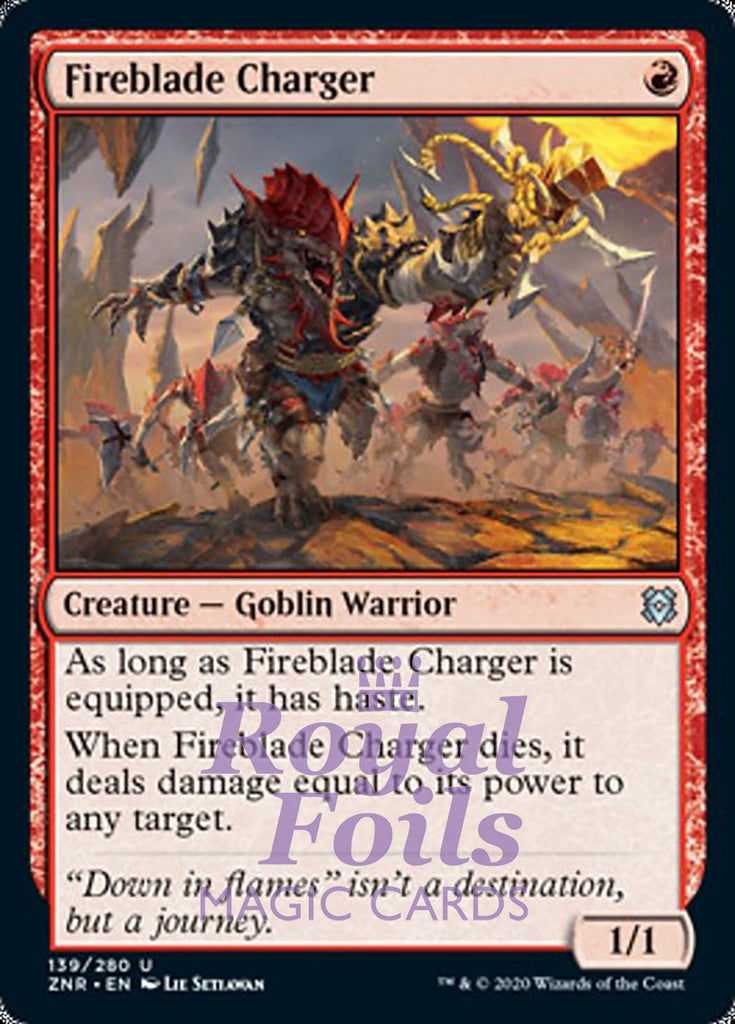 **4x FOIL Fireblade Charger** ZNR MTG Zendikar Rising Uncommon MINT red **4x FOIL Fireblade Charger** ZNR MTG Zendikar Rising Uncommon MINT red