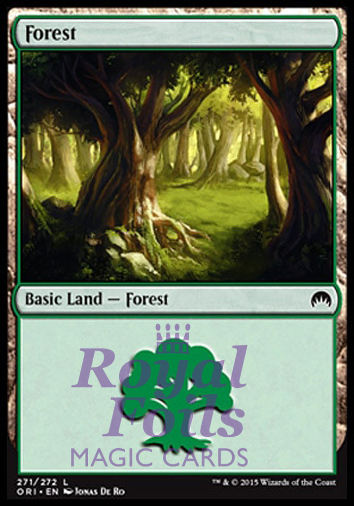 Forest #269 4x FOIL ORI MTG Magic Origins Basic Land MINT green Forest #269 4x FOIL ORI MTG Magic Origins Basic Land MINT green