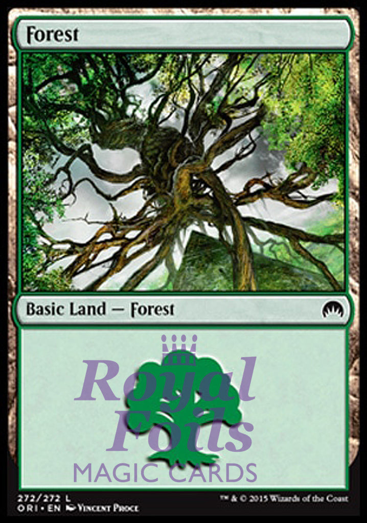 Forest #272 4x FOIL ORI MTG Magic Origins Basic Land MINT green Forest #272 4x FOIL ORI MTG Magic Origins Basic Land MINT green