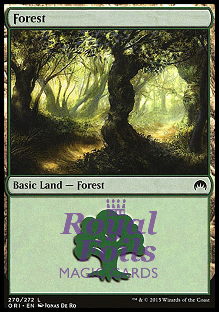 Forest #270 2x FOIL ORI MTG Magic Origins Basic Land MINT green Forest #270 2x FOIL ORI MTG Magic Origins Basic Land MINT green