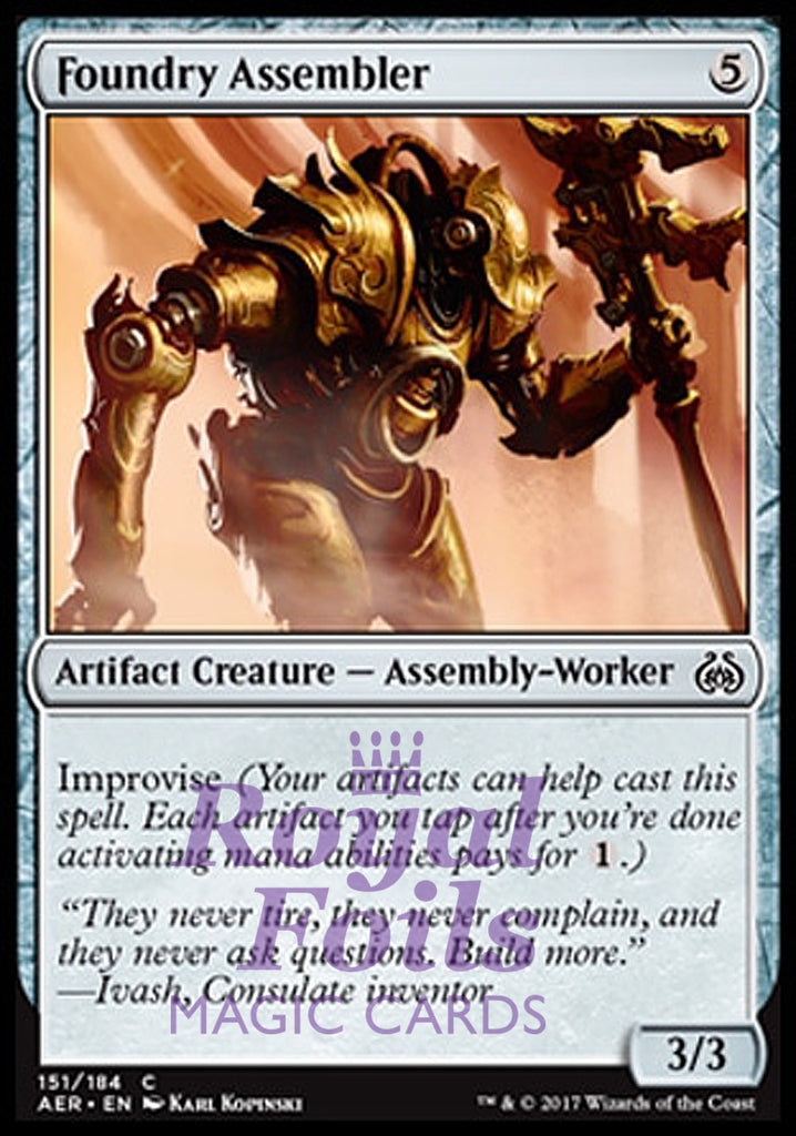 Foundry Assembler 4x FOIL AER MTG Aether Revolt Common 3 MINT 1 VF artifact Foundry Assembler 4x FOIL AER MTG Aether Revolt Common 3 MINT 1 VF artifact