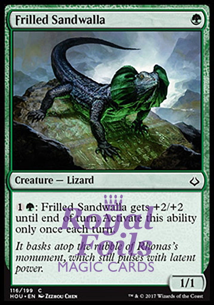 Frilled Sandwalla 4x FOIL HOU MTG Hour of Devastation Common MINT green Frilled Sandwalla 4x FOIL HOU MTG Hour of Devastation Common MINT green