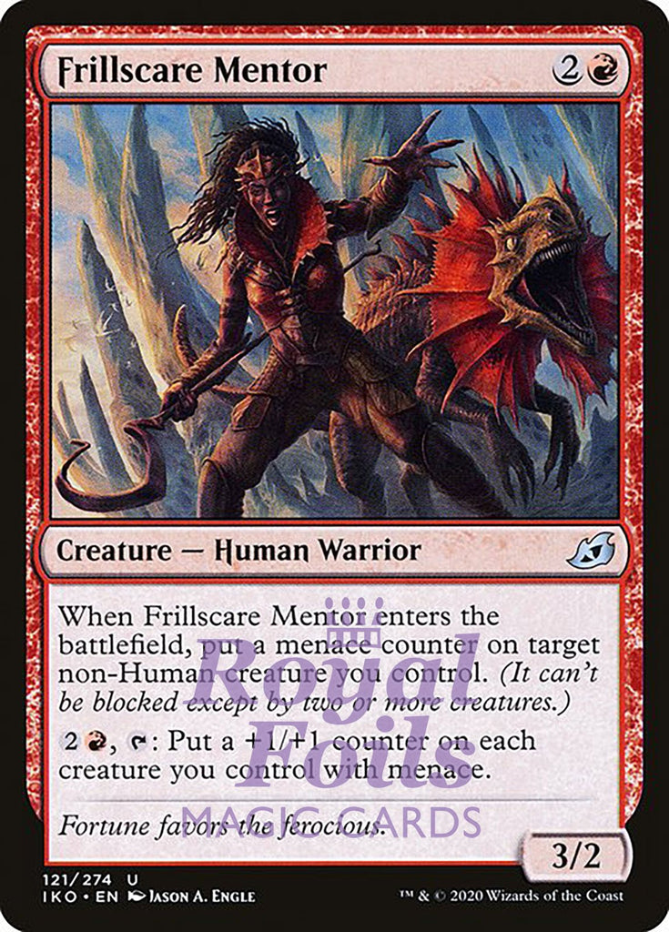 Frillscare Mentor 4x FOIL IKO MTG Ikoria Uncommon MINT red Frillscare Mentor 4x FOIL IKO MTG Ikoria Uncommon MINT red