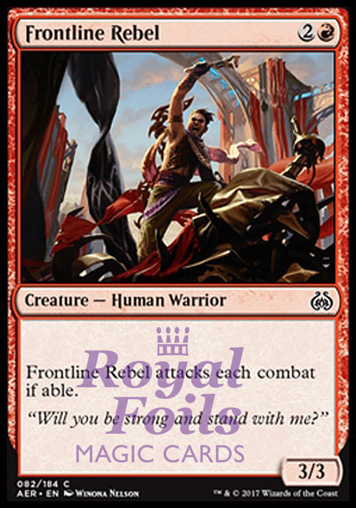 Frontline Rebel 4x FOIL AER MTG Aether Revolt Common MINT red Frontline Rebel 4x FOIL AER MTG Aether Revolt Common MINT red