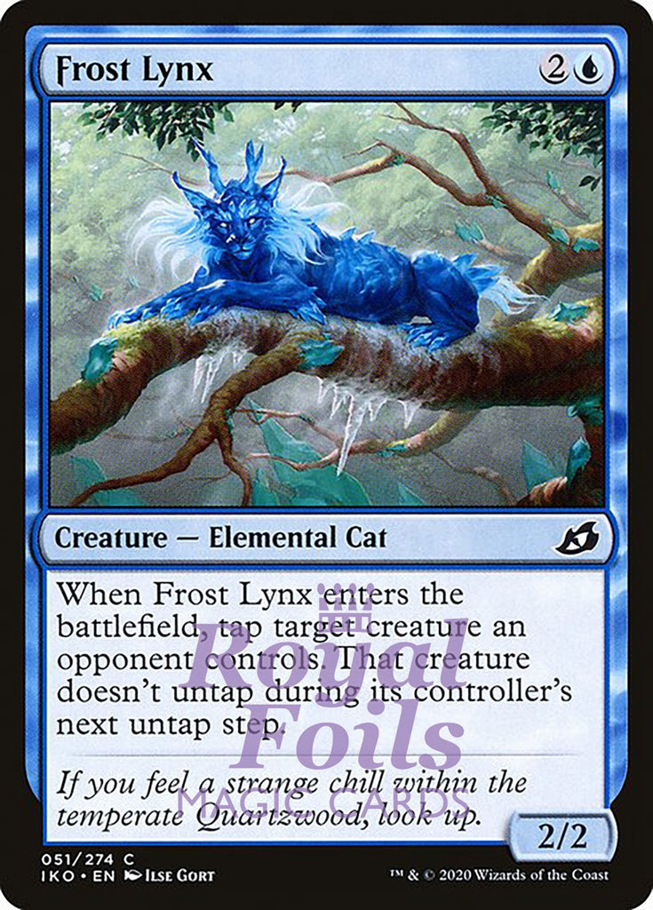 Frost Lynx 4x FOIL IKO MTG Ikoria Common MINT blue Frost Lynx 4x FOIL IKO MTG Ikoria Common MINT blue