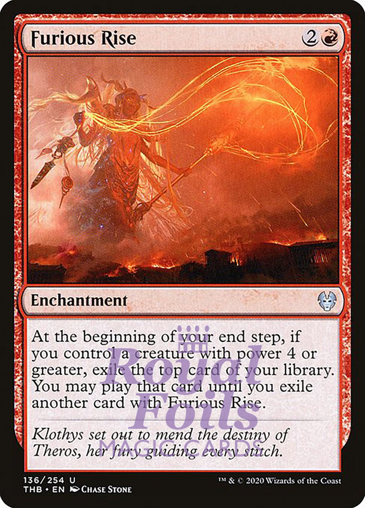 Furious Rise 4x FOIL THB MTG Theros Beyond Death Uncommon MINT red Furious Rise 4x FOIL THB MTG Theros Beyond Death Uncommon MINT red