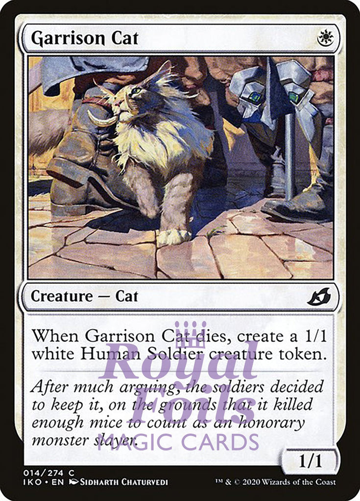 Garrison Cat 4x FOIL IKO MTG Ikoria Common MINT white Garrison Cat 4x FOIL IKO MTG Ikoria Common MINT white