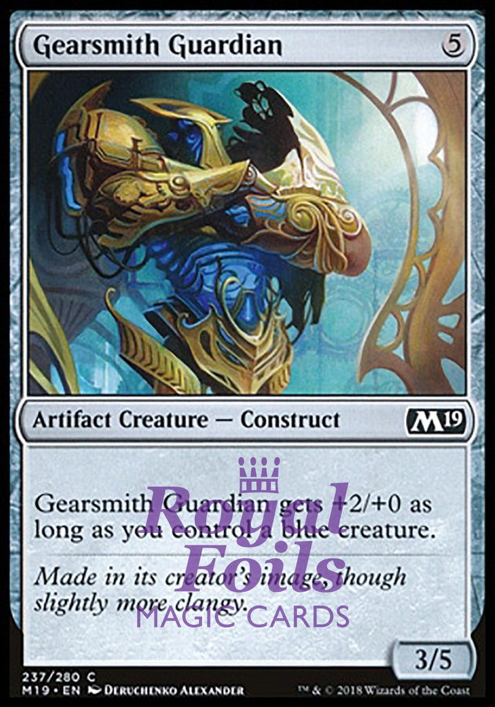 Gearsmith Guardian 4x FOIL M19 MTG Core Set 2019 Common MINT artifact Gearsmith Guardian 4x FOIL M19 MTG Core Set 2019 Common MINT artifact