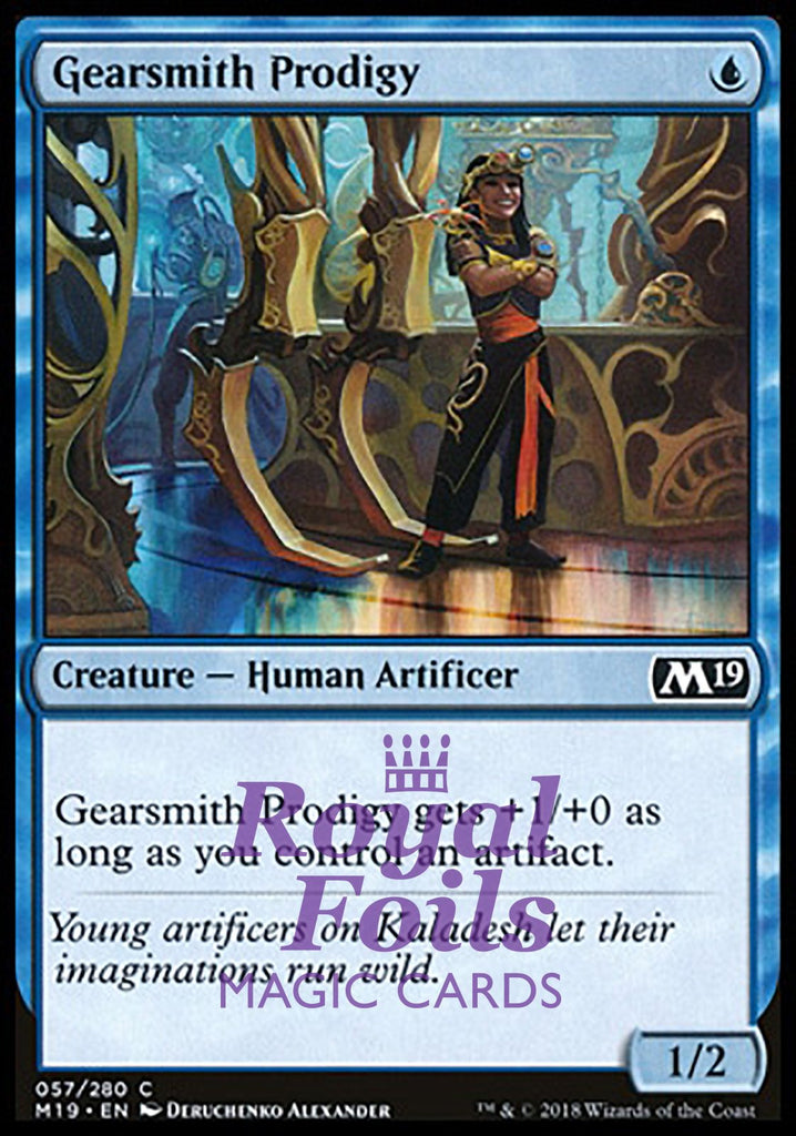 **4x FOIL Gearsmith Prodigy** M19 MTG Core Set 2019 Common MINT blue **4x FOIL Gearsmith Prodigy** M19 MTG Core Set 2019 Common MINT blue