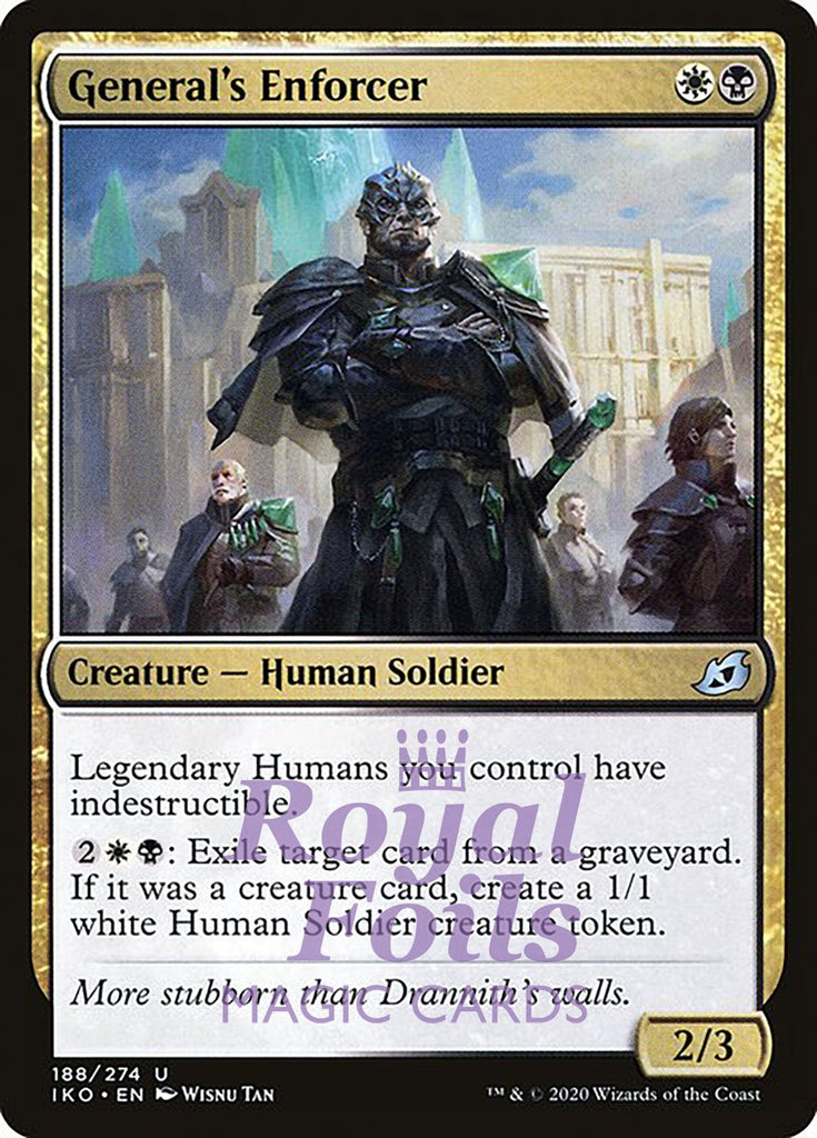 General's Enforcer 2x FOIL IKO MTG Ikoria Uncommon MINT white black General's Enforcer 2x FOIL IKO MTG Ikoria Uncommon MINT white black