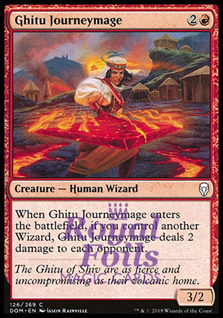 Ghitu Journeymage 4x FOIL DOM MTG Dominaria Common MINT red Ghitu Journeymage 4x FOIL DOM MTG Dominaria Common MINT red