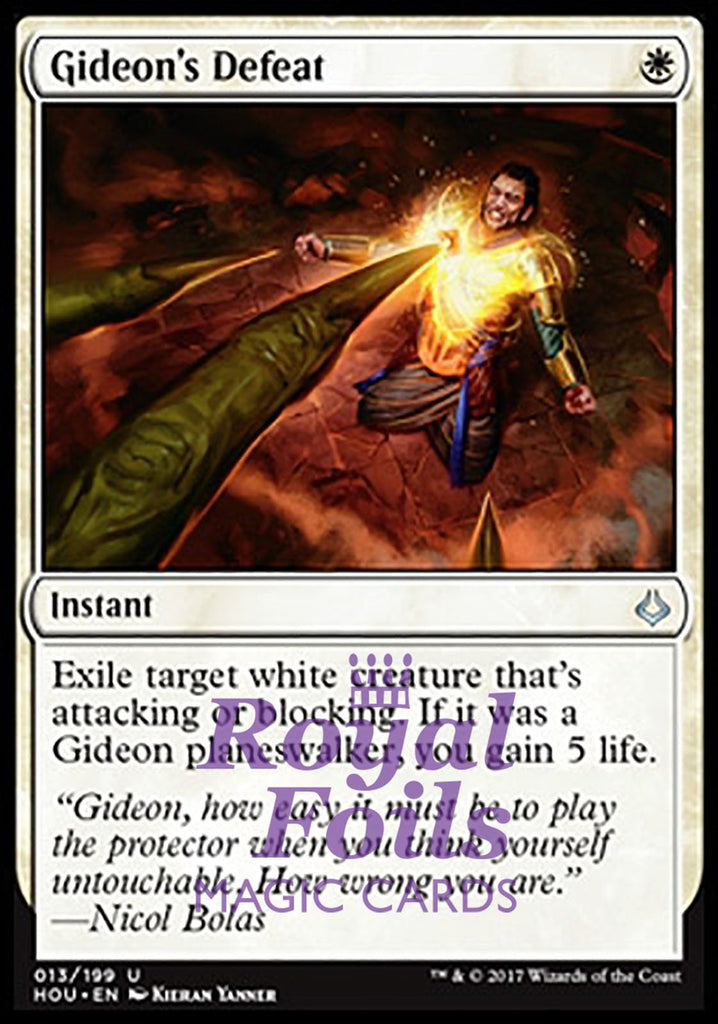 Gideon's Defeat 2x FOIL HOU MTG Hour of Devastation Uncommon MINT white Gideon's Defeat 2x FOIL HOU MTG Hour of Devastation Uncommon MINT white