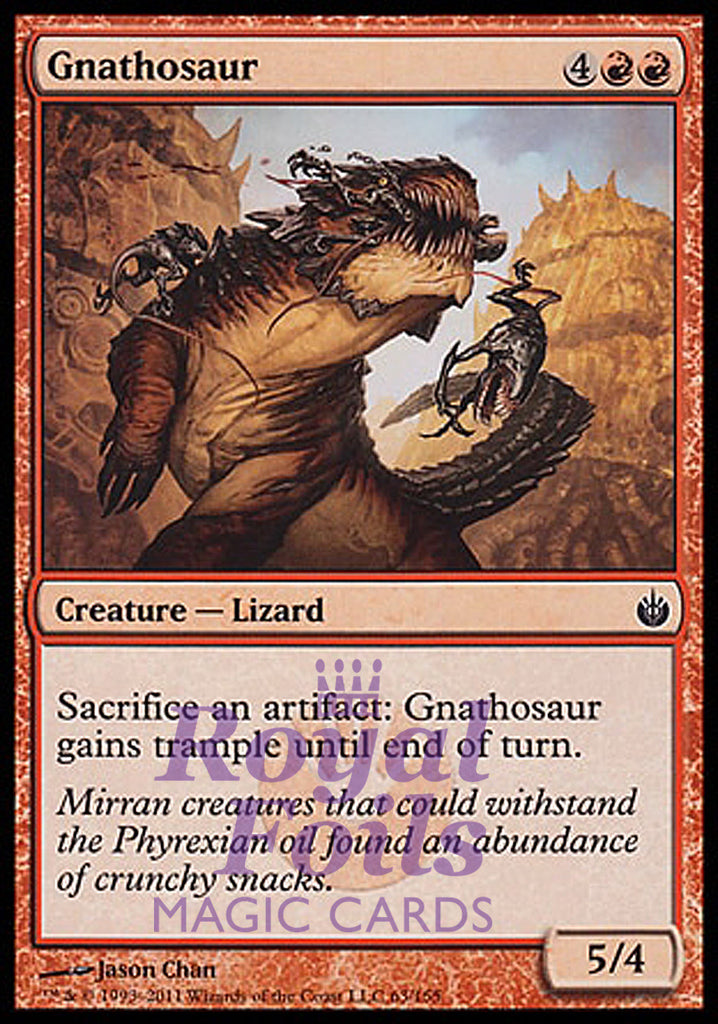 Gnathosaur 2x FOIL MBS MTG Mirrodin Besieged Common MINT red Gnathosaur 2x FOIL MBS MTG Mirrodin Besieged Common MINT red