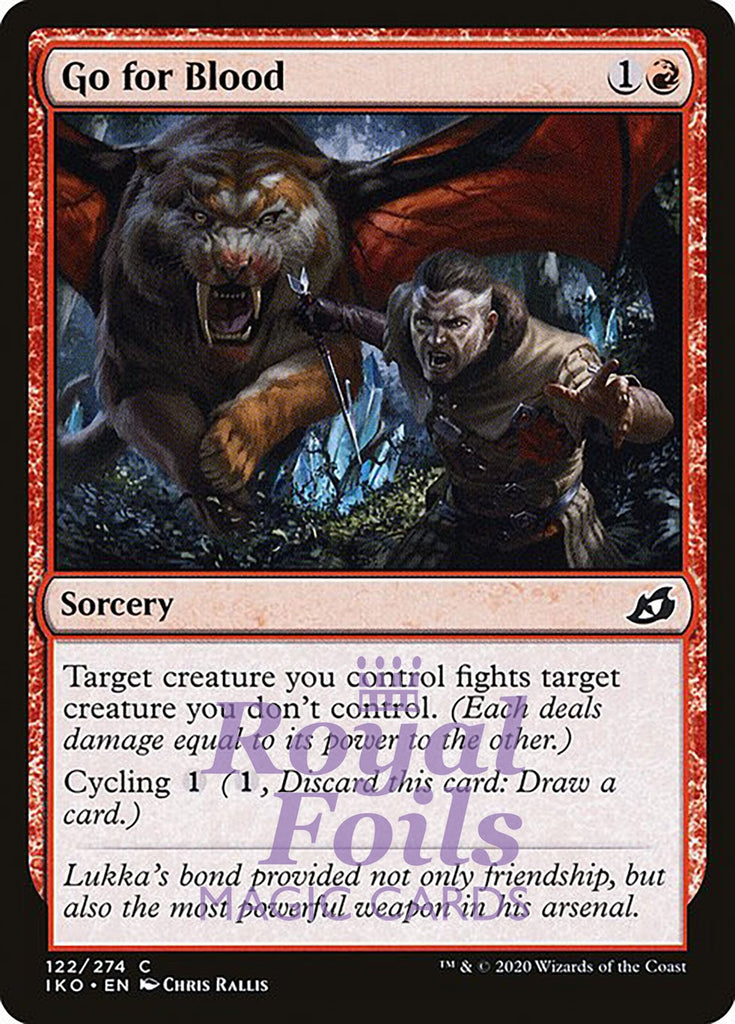 Go for Blood 4x FOIL IKO MTG Ikoria Common MINT red Go for Blood 4x FOIL IKO MTG Ikoria Common MINT red