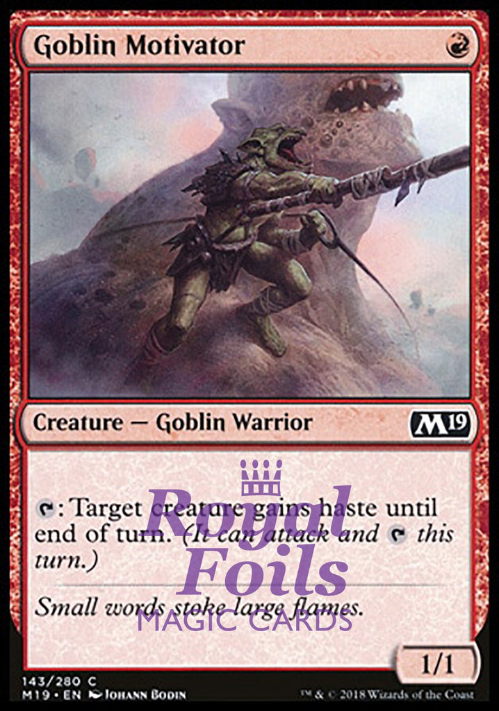 Goblin Motivator 2x FOIL M19 MTG Core Set 2019 Common MINT red Goblin Motivator 2x FOIL M19 MTG Core Set 2019 Common MINT red