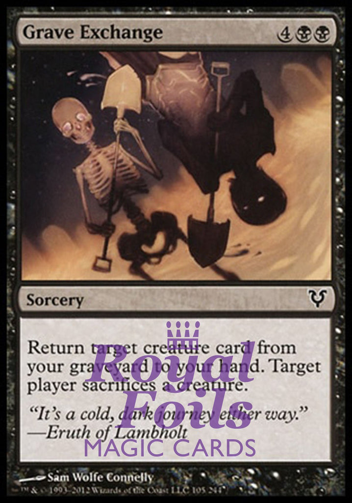 **3x FOIL Grave Exchange** AVR MTG Avacyn Restored Common MINT black **3x FOIL Grave Exchange** AVR MTG Avacyn Restored Common MINT black