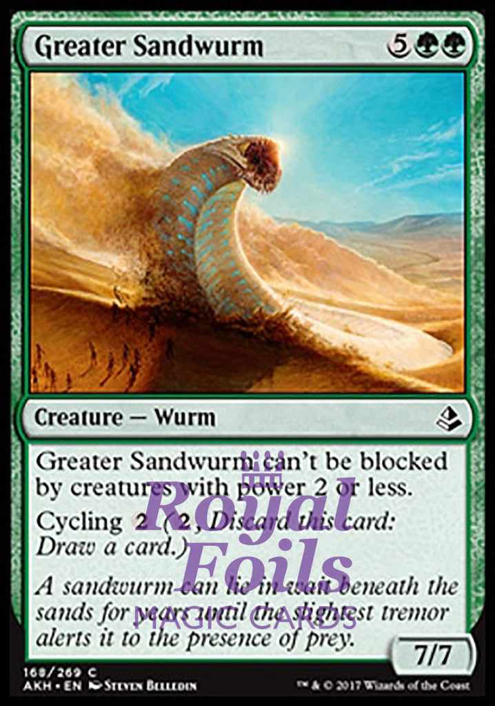 Greater Sandwurm 4x FOIL AKH MTG Amonkhet Common MINT green Greater Sandwurm 4x FOIL AKH MTG Amonkhet Common MINT green