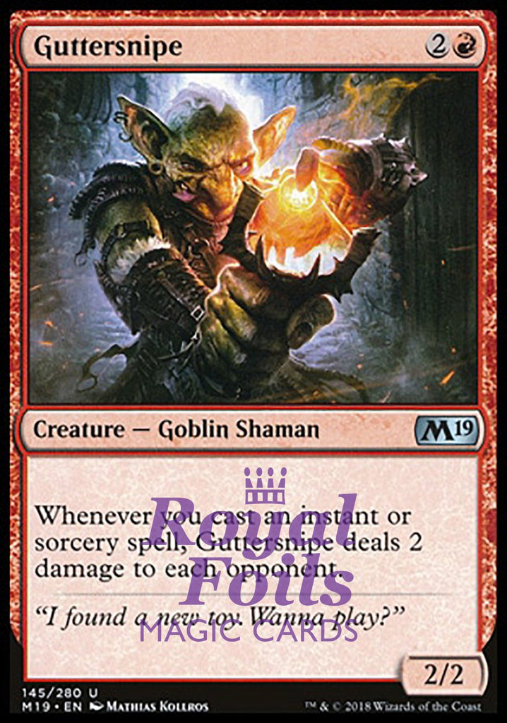 **1x FOIL Guttersnipe** M19 MTG Core Set 2019 Uncommon MINT red **1x FOIL Guttersnipe** M19 MTG Core Set 2019 Uncommon MINT red
