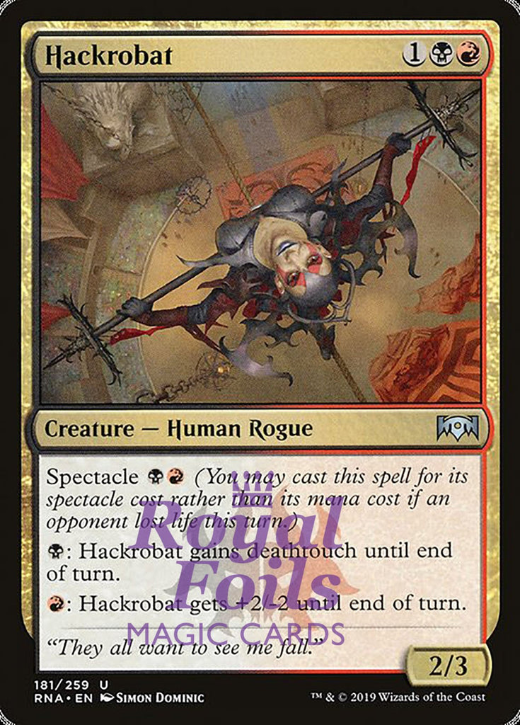 Hackrobat 2x FOIL RNA MTG Ravnica Allegiance Uncommon MINT black red Hackrobat 2x FOIL RNA MTG Ravnica Allegiance Uncommon MINT black red