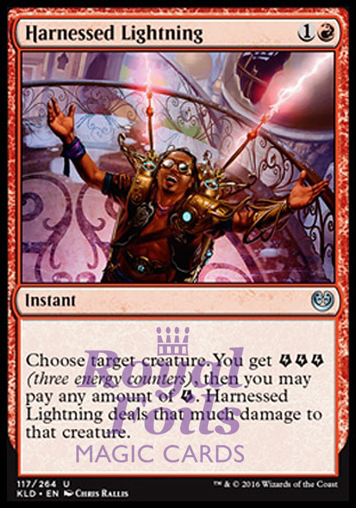 Harnessed Lightning 1x FOIL KLD MTG Kaladesh Uncommon MINT red Harnessed Lightning 1x FOIL KLD MTG Kaladesh Uncommon MINT red