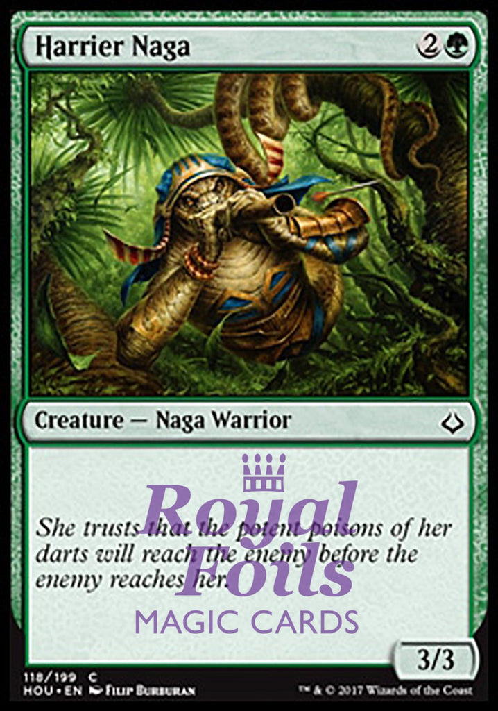 Harrier Naga 4x FOIL HOU MTG Hour of Devastation Common MINT green Harrier Naga 4x FOIL HOU MTG Hour of Devastation Common MINT green
