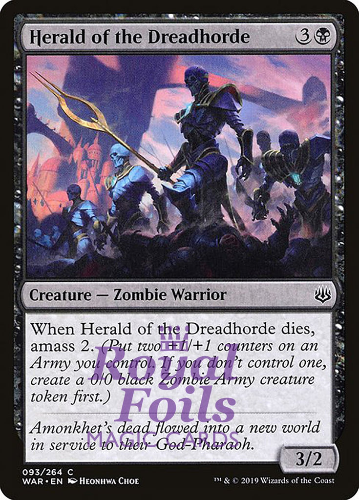 Herald of the Dreadhorde 3x FOIL WAR MTG War of the Spark Common MINT black Herald of the Dreadhorde 3x FOIL WAR MTG War of the Spark Common MINT black