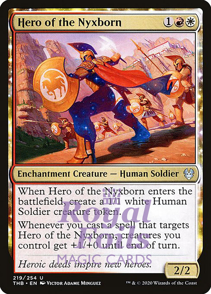 Hero of the Nyxborn 4x FOIL THB MTG Theros Beyond Death Uncommon MINT red white Hero of the Nyxborn 4x FOIL THB MTG Theros Beyond Death Uncommon MINT red white