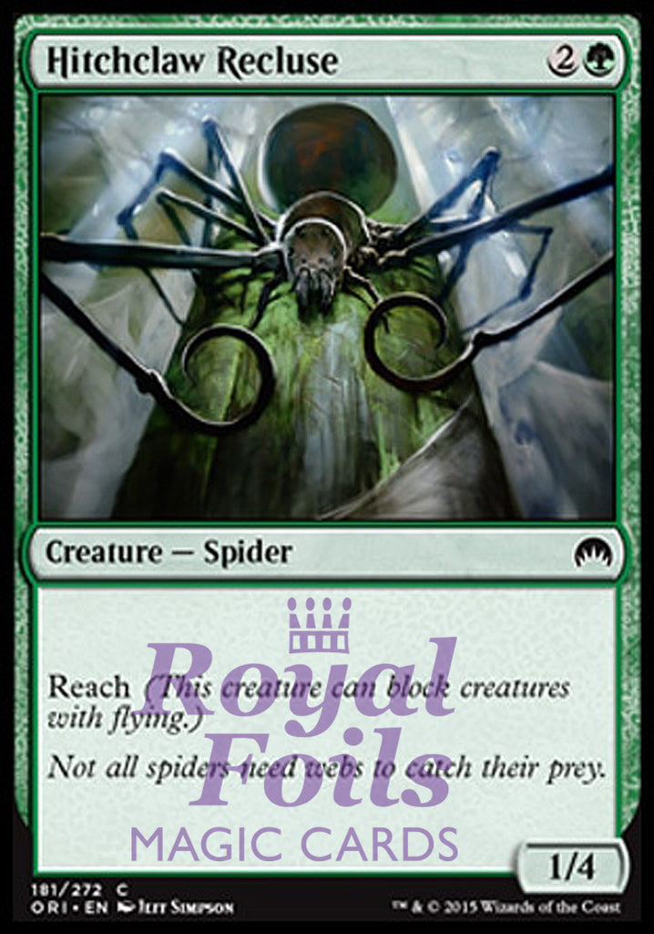 Hitchclaw Recluse 4x FOIL ORI MTG Magic Origins Common MINT green Hitchclaw Recluse 4x FOIL ORI MTG Magic Origins Common MINT green