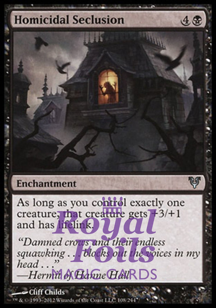 **2x FOIL Homicidal Seclusion** AVR MTG Avacyn Restored Uncommon MINT black **2x FOIL Homicidal Seclusion** AVR MTG Avacyn Restored Uncommon MINT black