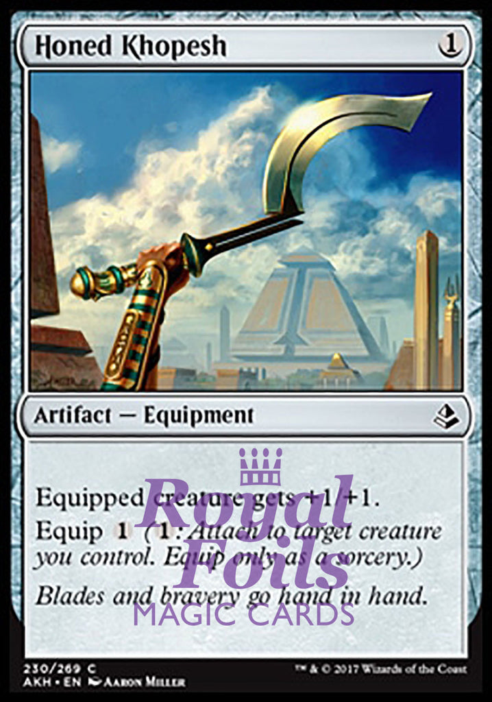 Honed Khopesh 4x FOIL AKH MTG Amonkhet Common MINT artifact Honed Khopesh 4x FOIL AKH MTG Amonkhet Common MINT artifact
