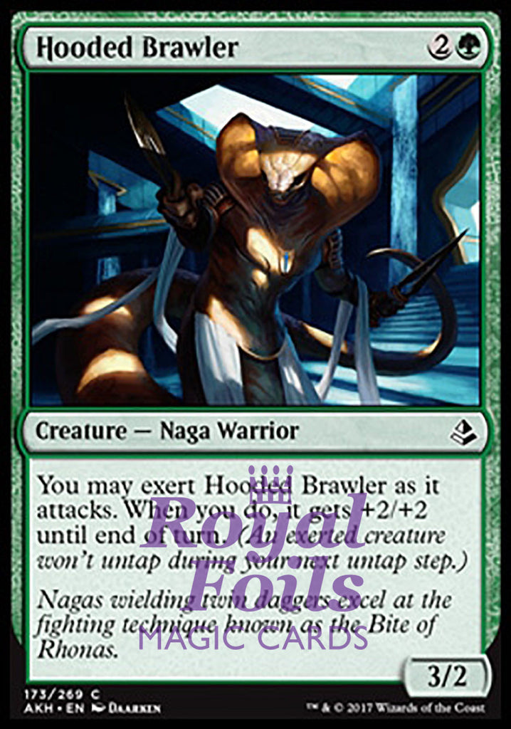Hooded Brawler 4x FOIL AKH MTG Amonkhet Common MINT green Hooded Brawler 4x FOIL AKH MTG Amonkhet Common MINT green