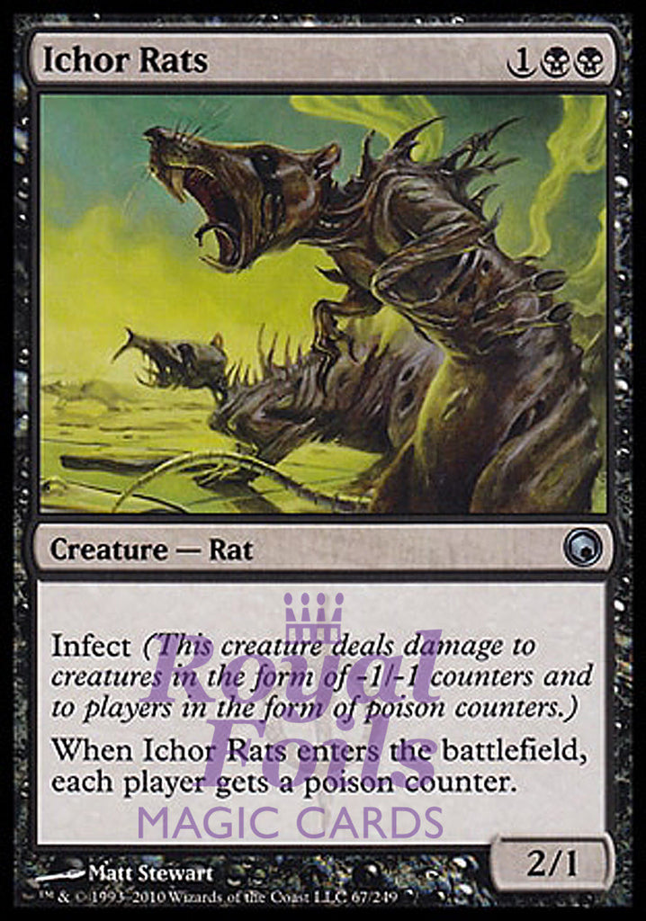 Ichor Rats 1x FOIL SOM MTG Scars of Mirrodin Uncommon MINT black Ichor Rats 1x FOIL SOM MTG Scars of Mirrodin Uncommon MINT black