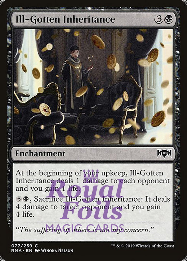 **2x FOIL Ill-Gotten Inheritance** RNA MTG Ravnica Allegiance Common MINT black **2x FOIL Ill-Gotten Inheritance** RNA MTG Ravnica Allegiance Common MINT black