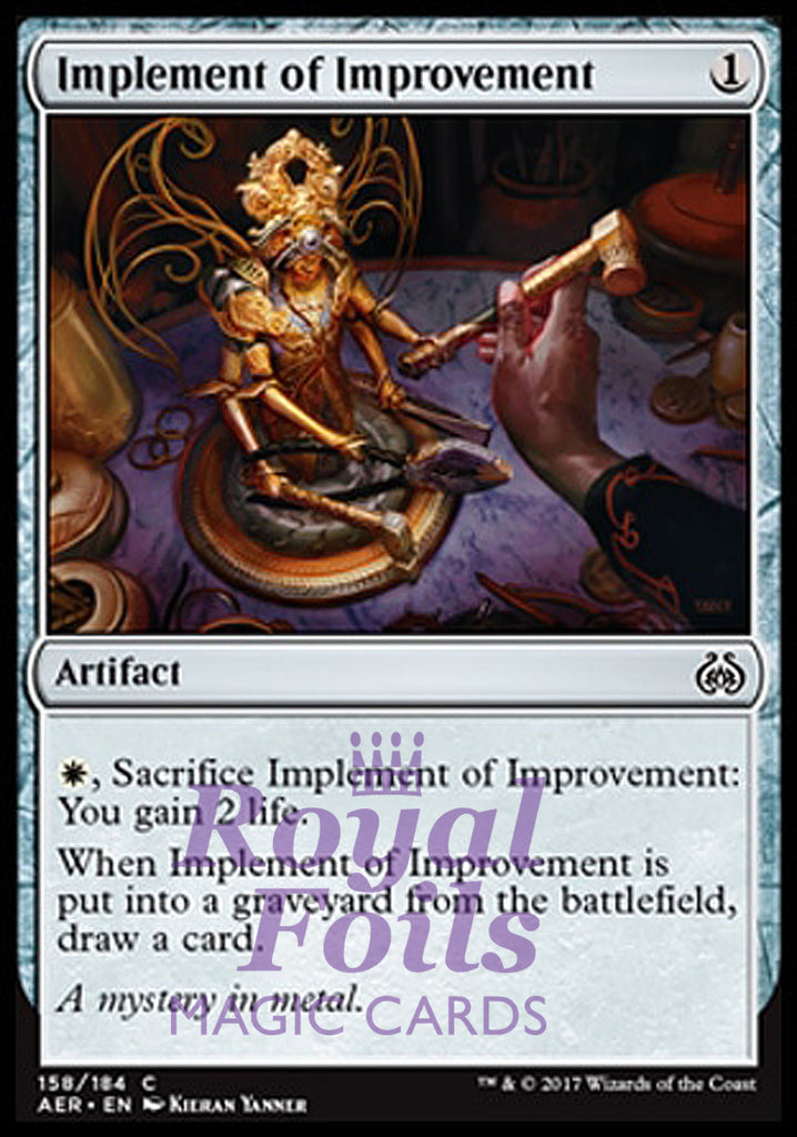 Implement of Improvement 4x FOIL AER MTG Aether Revolt Common MINT artifact Implement of Improvement 4x FOIL AER MTG Aether Revolt Common MINT artifact