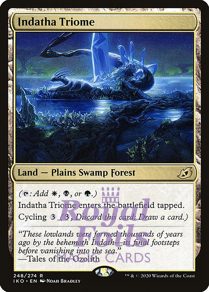 Indatha Triome 1x FOIL IKO MTG Ikoria Rare MINT white black green Indatha Triome 1x FOIL IKO MTG Ikoria Rare MINT white black green