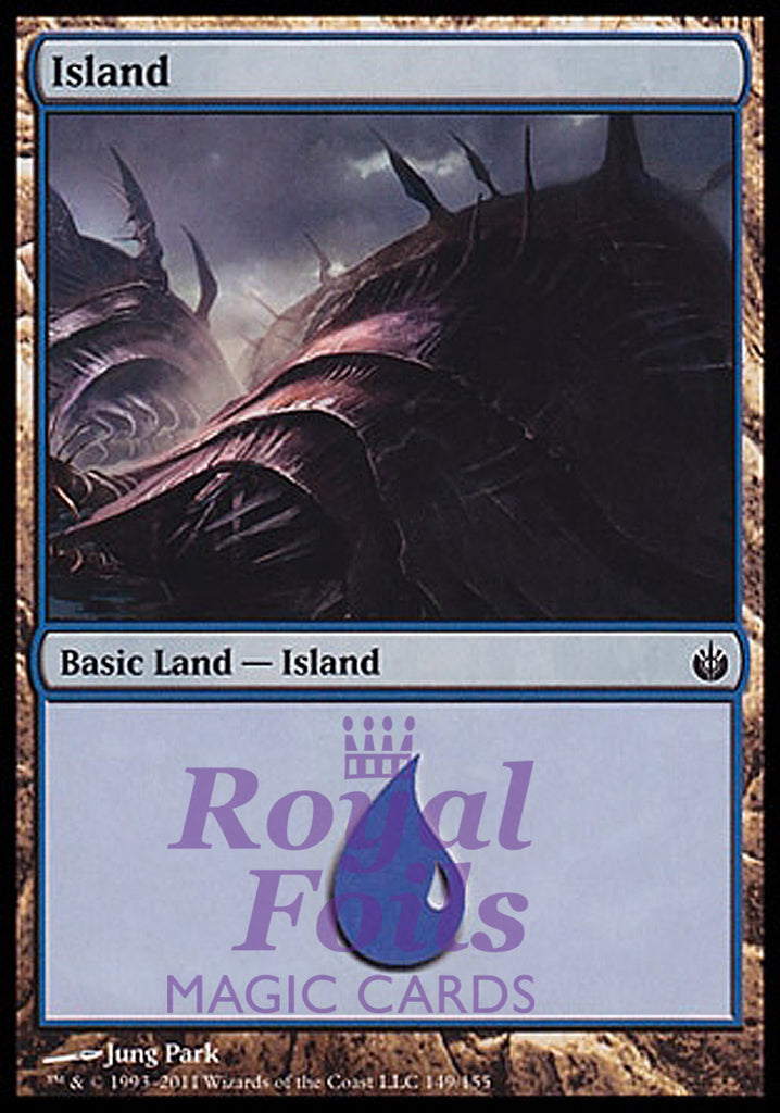 Island #149 2x FOIL MBS MTG Mirrodin Besieged Basic Land MINT blue Island #149 2x FOIL MBS MTG Mirrodin Besieged Basic Land MINT blue