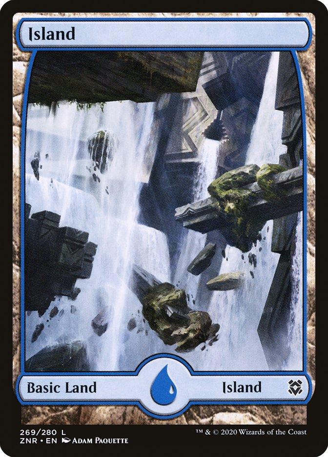 Island #269 Full Art 2x FOIL ZNR MTG Zendikar Rising Basic Land MINT blue Island #269 Full Art 2x FOIL ZNR MTG Zendikar Rising Basic Land MINT blue