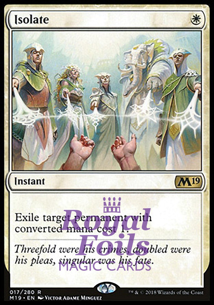 Isolate 2x FOIL M19 MTG Core Set 2019 Rare MINT white Isolate 2x FOIL M19 MTG Core Set 2019 Rare MINT white