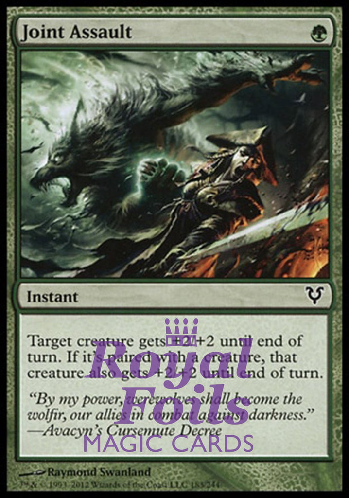 **3x FOIL Joint Assault** AVR MTG Avacyn Restored Common MINT green **3x FOIL Joint Assault** AVR MTG Avacyn Restored Common MINT green