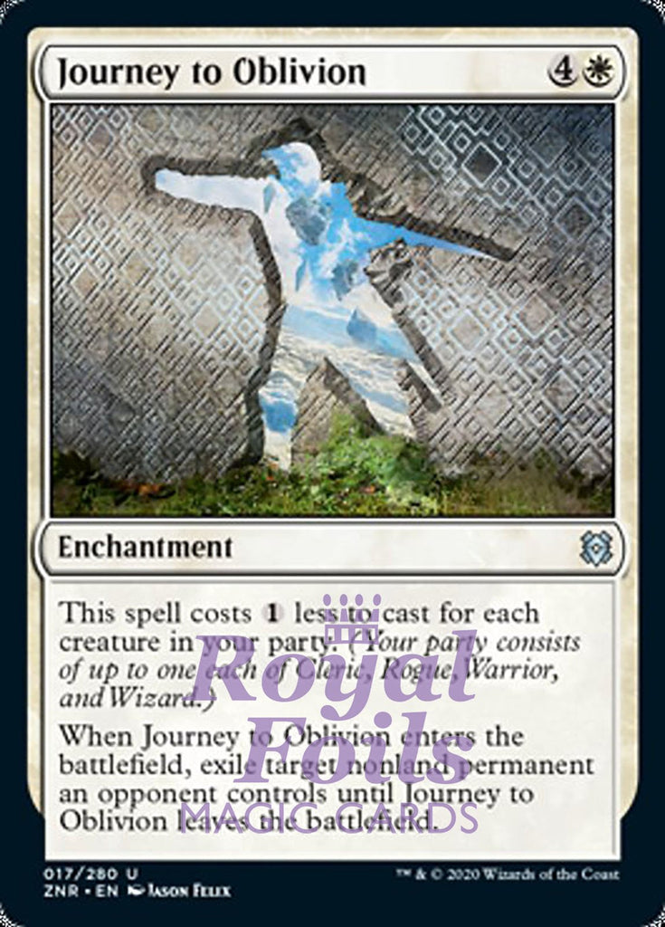 Journey to Oblivion 4x FOIL ZNR MTG Zendikar Rising Uncommon MINT white Journey to Oblivion 4x FOIL ZNR MTG Zendikar Rising Uncommon MINT white