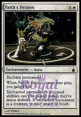 Faith's Fetters 2x FOIL RAV MTG Ravnica Common MINT white Faith's Fetters 2x FOIL RAV MTG Ravnica Common MINT white