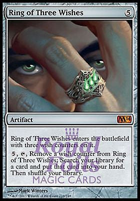 Ring of Three Wishes 1x FOIL MTG M14 2014 Core Set Mythic MINT artifact Ring of Three Wishes 1x FOIL MTG M14 2014 Core Set Mythic MINT artifact