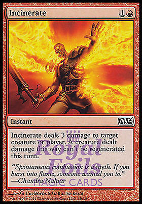 Incinerate 2x FOIL MTG M12 Magic 2012 Core Set Common MINT red Incinerate 2x FOIL MTG M12 Magic 2012 Core Set Common MINT red