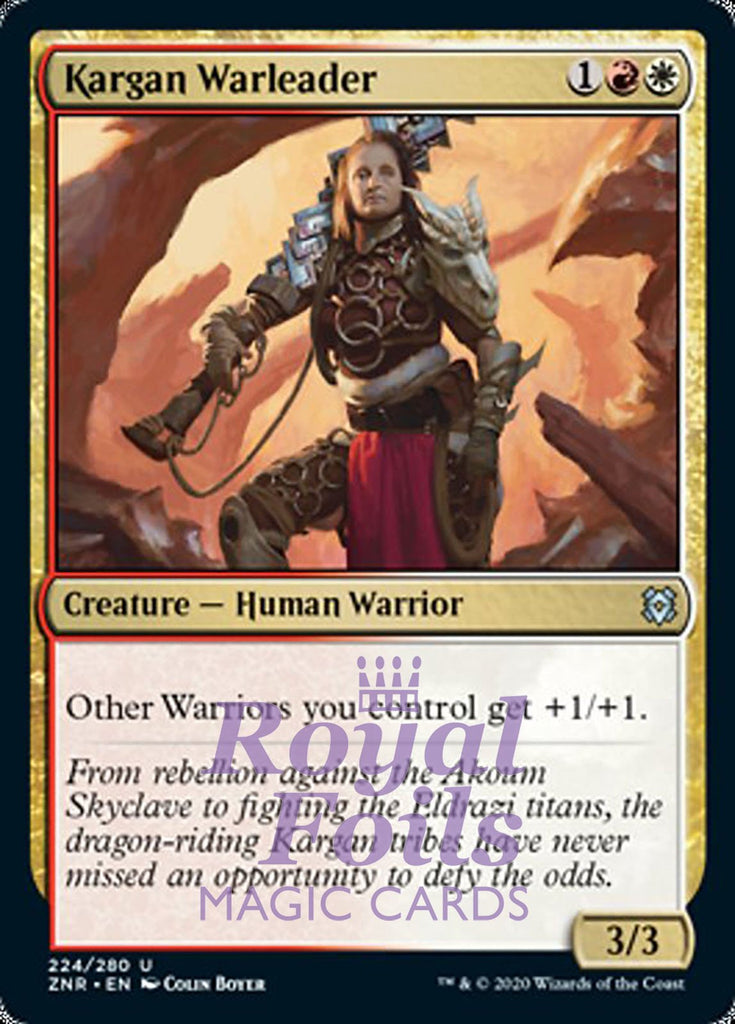 **4x FOIL Kargan Warleader** ZNR MTG Zendikar Rising Uncommon MINT red **4x FOIL Kargan Warleader** ZNR MTG Zendikar Rising Uncommon MINT red