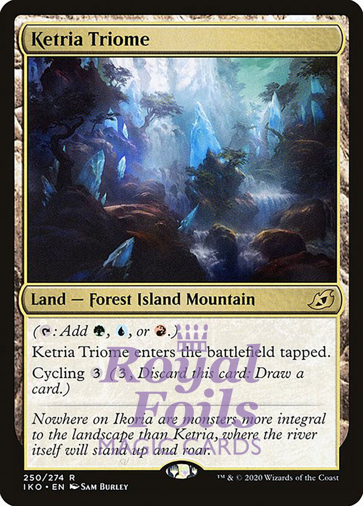 Ketria Triome 1x FOIL IKO MTG Ikoria Rare MINT green blue red land Ketria Triome 1x FOIL IKO MTG Ikoria Rare MINT green blue red land