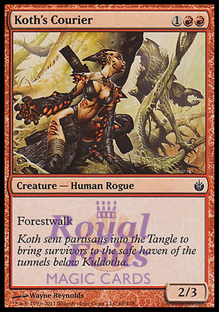 Koth's Courier 2x FOIL MBS MTG Mirrodin Besieged Common MINT red Koth's Courier 2x FOIL MBS MTG Mirrodin Besieged Common MINT red