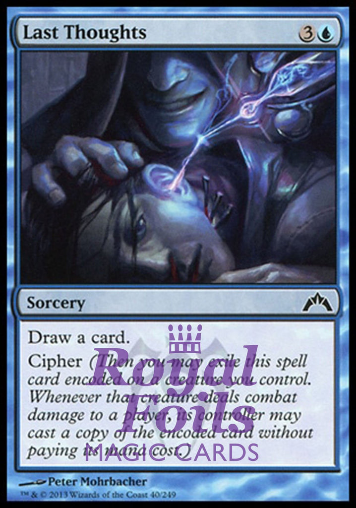 **4x FOIL Last Thoughts** GTC MTG Gatecrash Common MINT blue **4x FOIL Last Thoughts** GTC MTG Gatecrash Common MINT blue