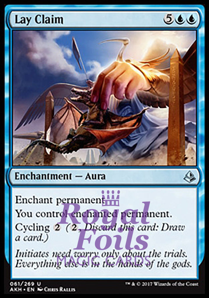 Lay Claim 2x FOIL AKH MTG Amonkhet Uncommon MINT blue Lay Claim 2x FOIL AKH MTG Amonkhet Uncommon MINT blue